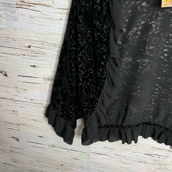 Uru kristine st. Rrik black silk made in usa cardigan sweater small - Picture 2 of 12